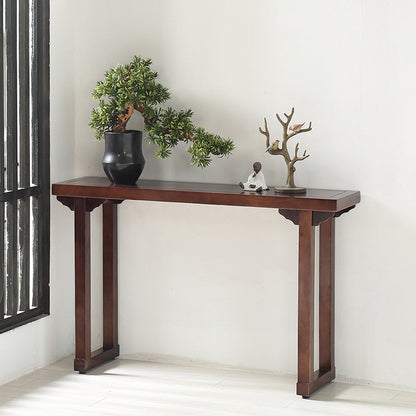 Mid-Century Modern Console Accent Table Antique Finish Rectangle Console Sofa Table Clearhalo 'Console Tables' 'console_tables' 'Entry & Mudroom Furniture' 'furn' 'furn_console_tables' 'Furniture' 6228963