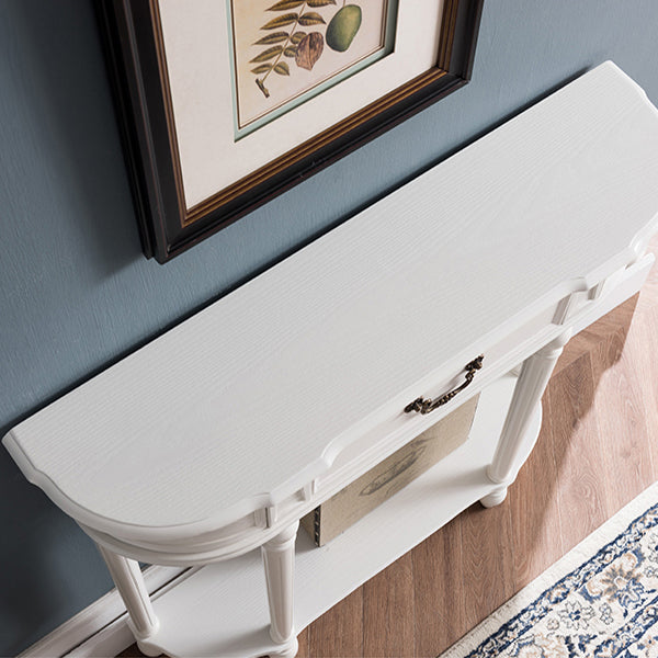 35.43" Tall 1-drawer Console Table Solid Wood Accent Table with Shelf Clearhalo 'Console Tables' 'console_tables' 'Entry & Mudroom Furniture' 'furn' 'furn_console_tables' 'Furniture' 6228985