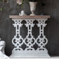 French Country Console Table Distressed Wood Accent Table for Hall
