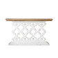 French Country Console Table Distressed Wood Accent Table for Hall