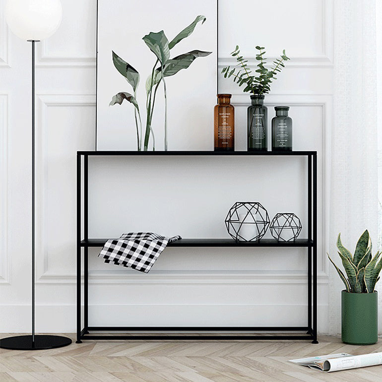 31.5 "Tall Modern Console Tabel 2-plank Iron Accent Table voor Hall