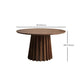 Grenen massief houten sokkeltafel Bruine ronde eetkamer keukentafel