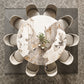 Extendable Sintered Stone Dining Table Round Table with 4 Legs for Home