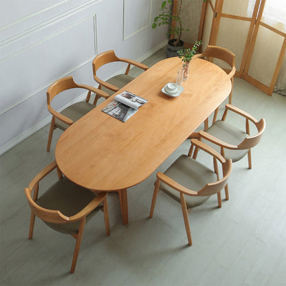 Oval Dining Table Modern Solid Wood Dining Table for Dining Room
