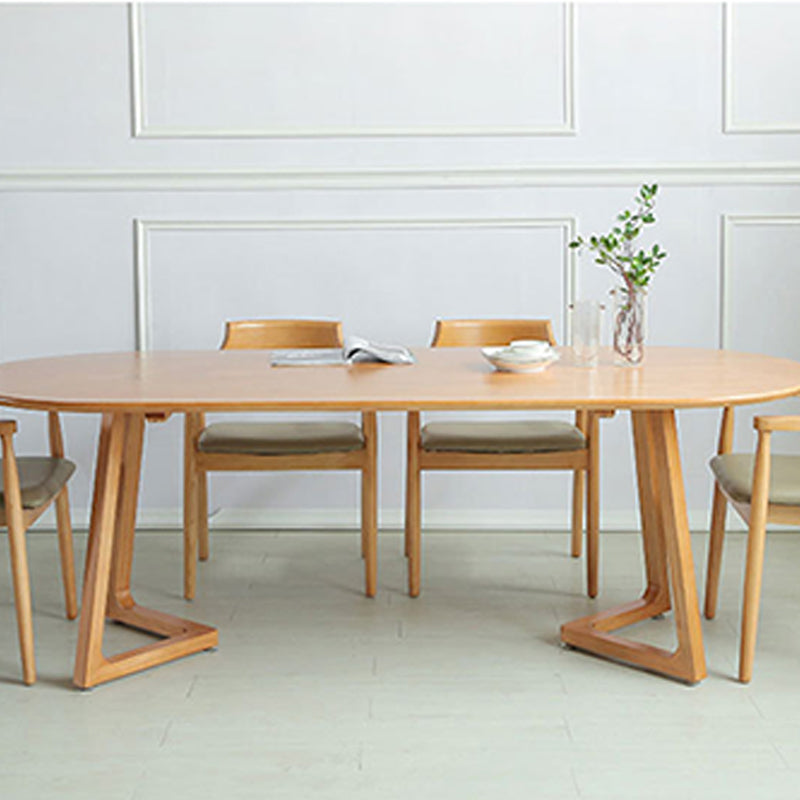 Oval Dining Table Modern Solid Wood Dining Table for Dining Room