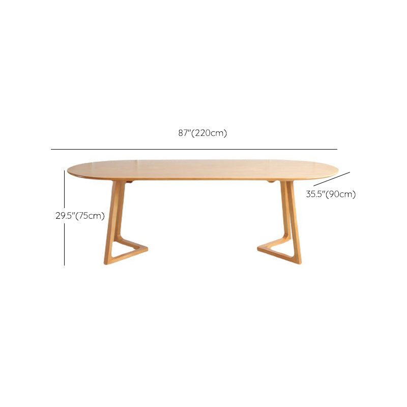 Oval Dining Table Modern Solid Wood Dining Table for Dining Room