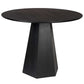 Modern Round Table Pine Solid Wood Pedestal Dining Table in Black Clearhalo 'Dining Tables & Seating' 'Dining Tables' 'dining_table' 'furn' 'furn_dining_table' 'Furniture' 'Kitchen & Dining Furniture' 6229366