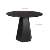 Modern Round Table Pine Solid Wood Pedestal Dining Table in Black Clearhalo 'Dining Tables & Seating' 'Dining Tables' 'dining_table' 'furn' 'furn_dining_table' 'Furniture' 'Kitchen & Dining Furniture' 6229374