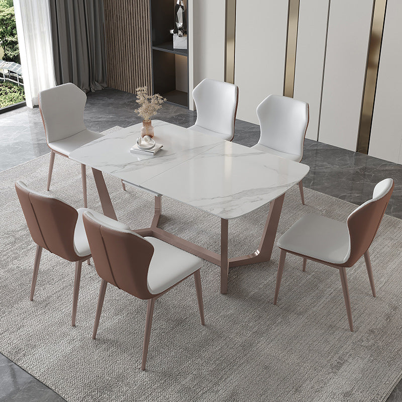 Slate Dining Table Rectangle Modern Dining Table for Dining Room