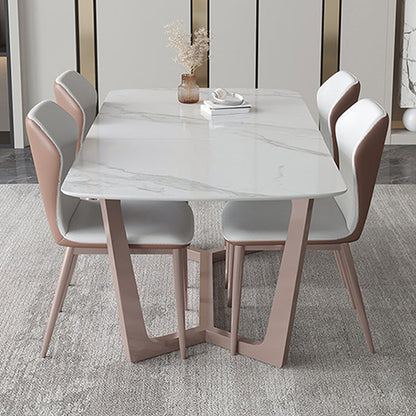 Slate Dining Table Rectangle Modern Dining Table for Dining Room