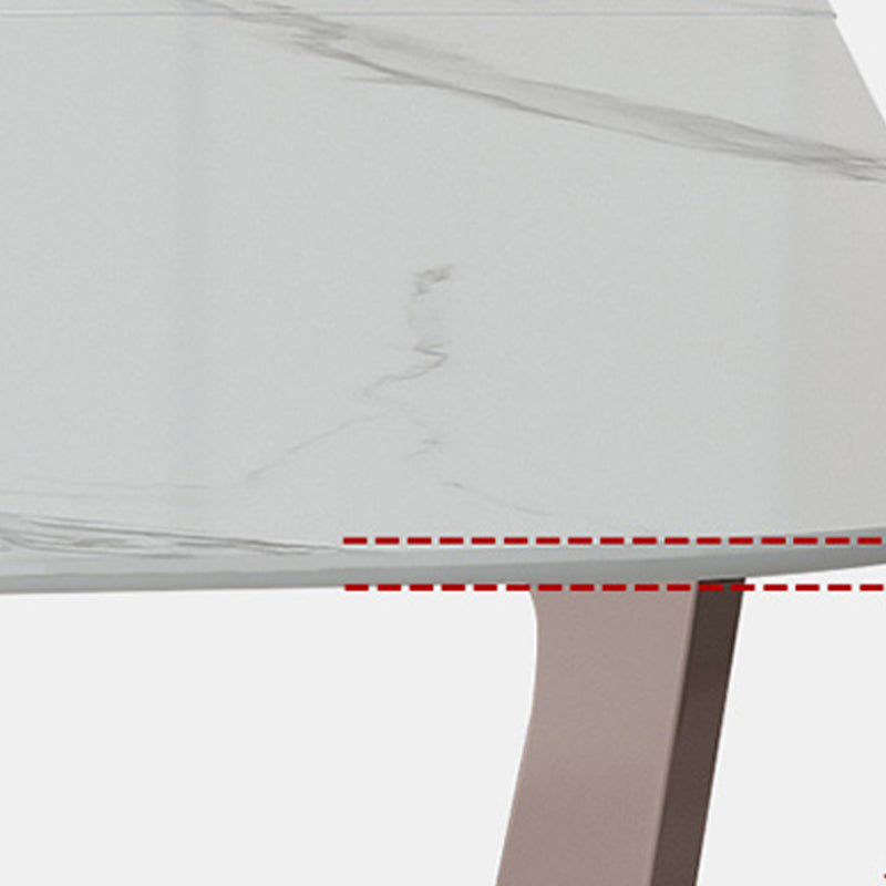 Slate Dining Table Rectangle Modern Dining Table for Dining Room