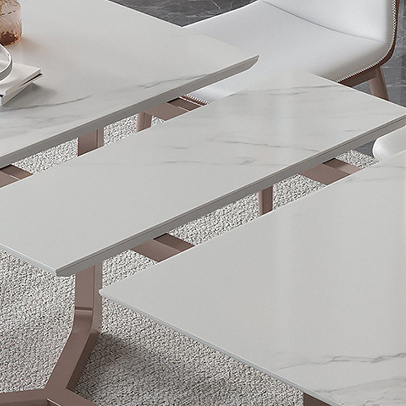 Slate Dining Table Rectangle Modern Dining Table for Dining Room