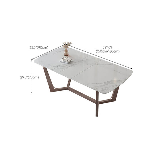 Slate Dining Table Rectangle Modern Dining Table for Dining Room