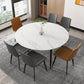 Round Dining Table Extendable Modern Dining Table for Dinner Room 51.2"L x 31.5"W x 29.5"H Without Chairs Clearhalo 'Dining Tables & Seating' 'Dining Tables' 'dining_table' 'furn' 'furn_dining_table' 'Furniture' 'Kitchen & Dining Furniture' 6229403