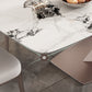 Modern Rectangular Table Sintered Stone Dining Table with 4 Legs for Home Clearhalo 'Dining Tables & Seating' 'Dining Tables' 'dining_table' 'furn' 'furn_dining_table' 'Furniture' 'Kitchen & Dining Furniture' 6229419