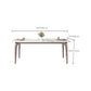 Modern Rectangular Table Sintered Stone Dining Table with 4 Legs for Home Clearhalo 'Dining Tables & Seating' 'Dining Tables' 'dining_table' 'furn' 'furn_dining_table' 'Furniture' 'Kitchen & Dining Furniture' 6229425