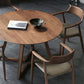 Pine Solid Wood Dining Table Brown Round Table for Dining Room