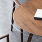 Pine Solid Wood Dining Table Brown Round Table for Dining Room