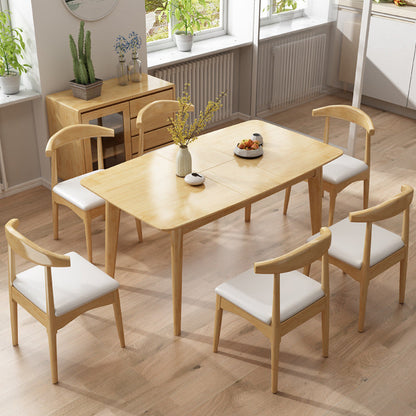 Solid Wood Dining Table Rectangle Modern Dining Table for Dining Room