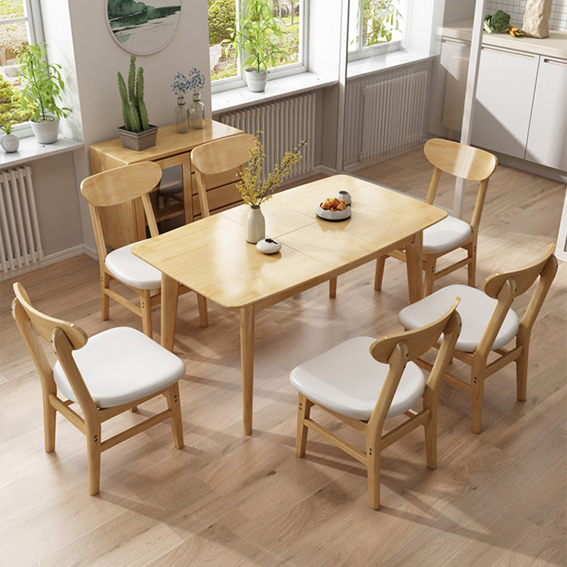 Solid Wood Dining Table Rectangle Modern Dining Table for Dining Room
