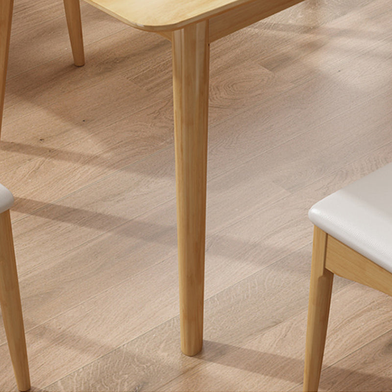 Mesa de comedor de madera sólida Rectángulo de comedor moderno para el comedor