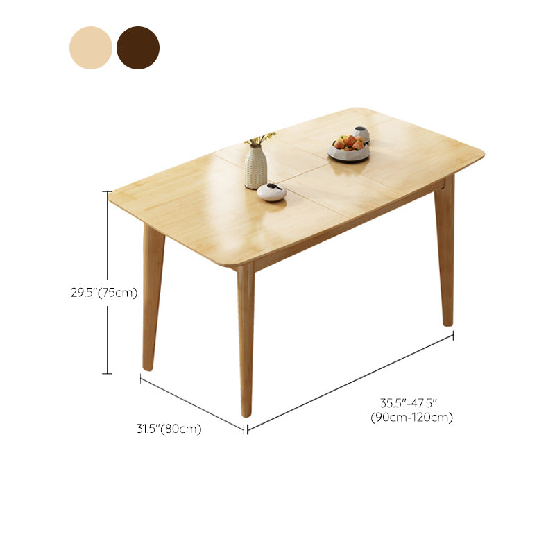 Solid Wood Dining Table Rectangle Modern Dining Table for Dining Room