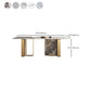 Traditional Luxury Double Pedestal Table Stainless Steel Base Rectangle Dinner Table Clearhalo 'Dining Tables & Seating' 'Dining Tables' 'dining_table' 'furn' 'furn_dining_table' 'Furniture' 'Kitchen & Dining Furniture' 6229530