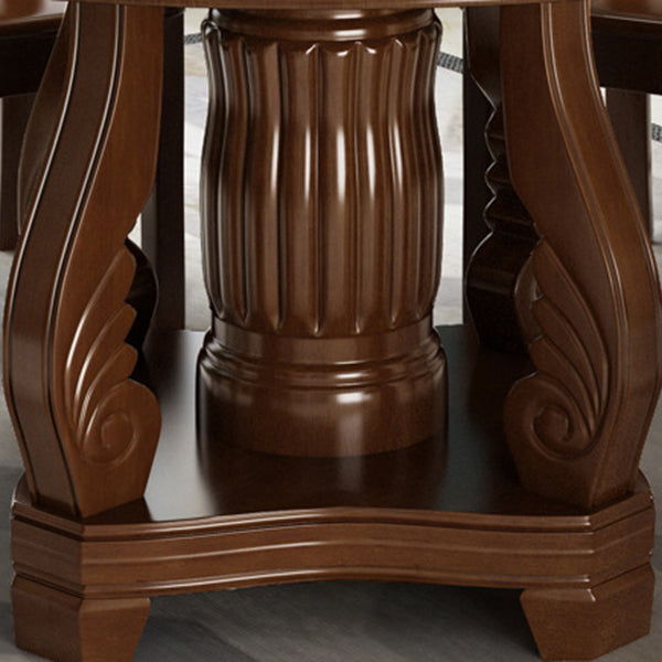 Contemporary Turntable Pedestal Dining Table Wood Dinner Table for Home Clearhalo 'Dining Tables & Seating' 'Dining Tables' 'dining_table' 'furn' 'furn_dining_table' 'Furniture' 'Kitchen & Dining Furniture' 6229541
