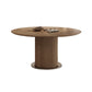 Contemporary Pedestal Dining Table Wood Dinner Table for Home Nut-Brown 53.1"L x 53.1"W x 29.5"H Fixed Table Clearhalo 'Dining Tables & Seating' 'Dining Tables' 'dining_table' 'furn' 'furn_dining_table' 'Furniture' 'Kitchen & Dining Furniture' 6229550