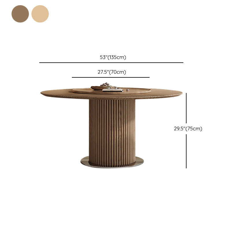 Contemporary Pedestal Dining Table Wood Dinner Table for Home Clearhalo 'Dining Tables & Seating' 'Dining Tables' 'dining_table' 'furn' 'furn_dining_table' 'Furniture' 'Kitchen & Dining Furniture' 6229558