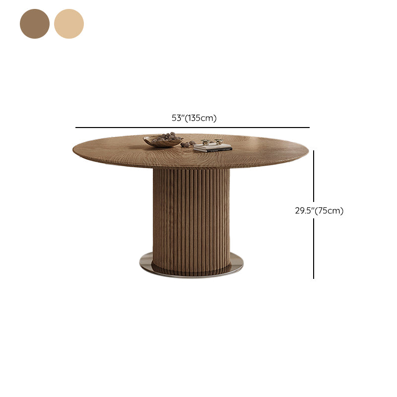 Contemporary Pedestal Dining Table Wood Dinner Table for Home Clearhalo 'Dining Tables & Seating' 'Dining Tables' 'dining_table' 'furn' 'furn_dining_table' 'Furniture' 'Kitchen & Dining Furniture' 6229561
