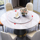 Modern Turntable Dinner Table Stainless Steel Base Stone Dining Table for Home Clearhalo 'Dining Tables & Seating' 'Dining Tables' 'dining_table' 'furn' 'furn_dining_table' 'Furniture' 'Kitchen & Dining Furniture' 6229585