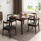 Rectangle Wood Dining Table Contemporary Dinner Table with 4 Legs Nut-Brown 63"L x 31.5"W x 29.5"H Without Chairs Clearhalo 'Dining Tables & Seating' 'Dining Tables' 'dining_table' 'furn' 'furn_dining_table' 'Furniture' 'Kitchen & Dining Furniture' 6229593