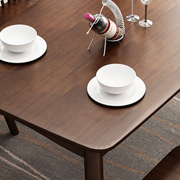 Rectangle Wood Dining Table Contemporary Dinner Table with 4 Legs Clearhalo 'Dining Tables & Seating' 'Dining Tables' 'dining_table' 'furn' 'furn_dining_table' 'Furniture' 'Kitchen & Dining Furniture' 6229597