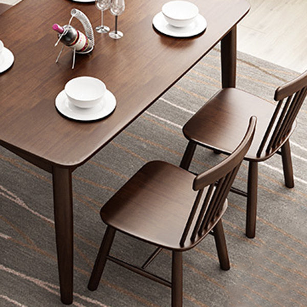 Rectangle Wood Dining Table Contemporary Dinner Table with 4 Legs Clearhalo 'Dining Tables & Seating' 'Dining Tables' 'dining_table' 'furn' 'furn_dining_table' 'Furniture' 'Kitchen & Dining Furniture' 6229598