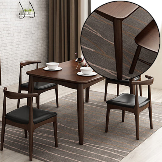 Rectangle Wood Dining Table Contemporary Dinner Table with 4 Legs