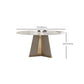 Modern Round Dinner Table Steel Base Stone Dining Table for Home Clearhalo 'Dining Tables & Seating' 'Dining Tables' 'dining_table' 'furn' 'furn_dining_table' 'Furniture' 'Kitchen & Dining Furniture' 6229648