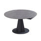 Modern Extendable Stone Dining Table Steel Base Dinner Table for Home Light Gray Without Chairs Clearhalo 'Dining Tables & Seating' 'Dining Tables' 'dining_table' 'furn' 'furn_dining_table' 'Furniture' 'Kitchen & Dining Furniture' 6229680
