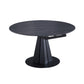 Modern Extendable Stone Dining Table Steel Base Dinner Table for Home Black Without Chairs Clearhalo 'Dining Tables & Seating' 'Dining Tables' 'dining_table' 'furn' 'furn_dining_table' 'Furniture' 'Kitchen & Dining Furniture' 6229683