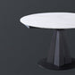Modern Extendable Stone Dining Table Steel Base Dinner Table for Home Clearhalo 'Dining Tables & Seating' 'Dining Tables' 'dining_table' 'furn' 'furn_dining_table' 'Furniture' 'Kitchen & Dining Furniture' 6229685