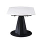 Modern Extendable Stone Dining Table Steel Base Dinner Table for Home Clearhalo 'Dining Tables & Seating' 'Dining Tables' 'dining_table' 'furn' 'furn_dining_table' 'Furniture' 'Kitchen & Dining Furniture' 6229689