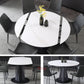 Modern Extendable Stone Dining Table Steel Base Dinner Table for Home Clearhalo 'Dining Tables & Seating' 'Dining Tables' 'dining_table' 'furn' 'furn_dining_table' 'Furniture' 'Kitchen & Dining Furniture' 6229694