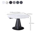 Modern Extendable Stone Dining Table Steel Base Dinner Table for Home Clearhalo 'Dining Tables & Seating' 'Dining Tables' 'dining_table' 'furn' 'furn_dining_table' 'Furniture' 'Kitchen & Dining Furniture' 6229695