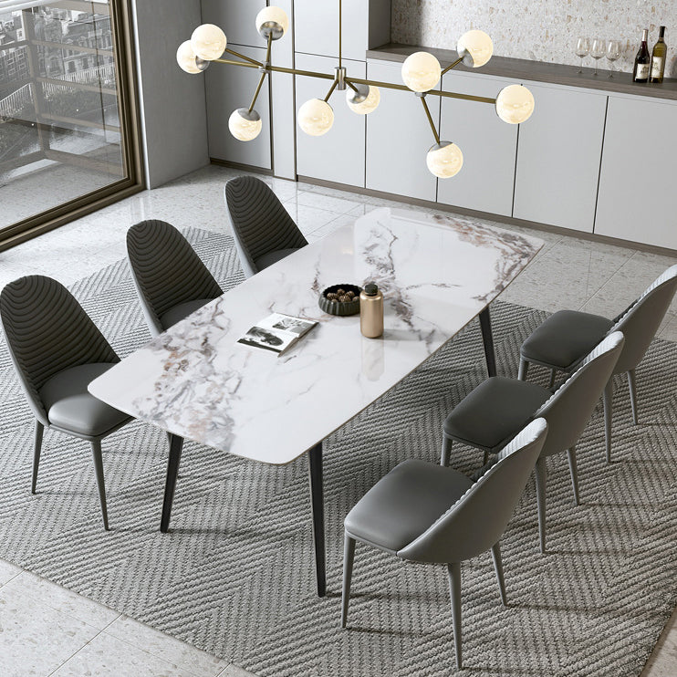 Tavolo da pranzo a base di rettangolo contemporanea con 4 gambe