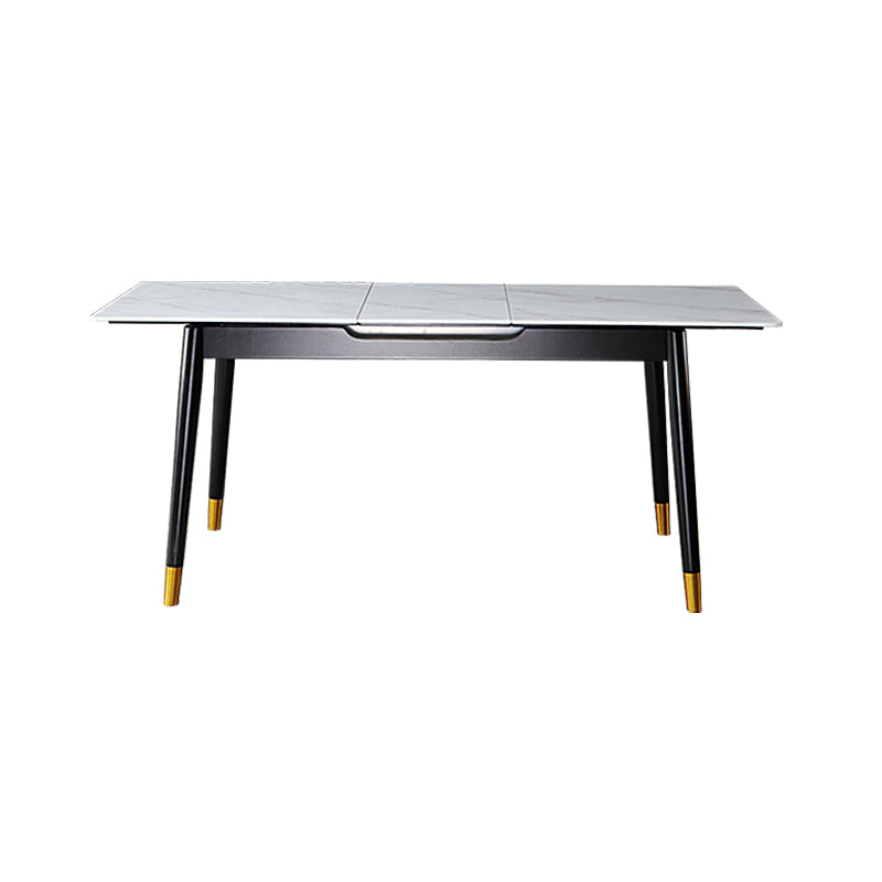 Rectangle Sintered Stone Kitchen Table Home Extendable Dining Table Without Chairs Clearhalo 'Dining Tables & Seating' 'Dining Tables' 'dining_table' 'furn' 'furn_dining_table' 'Furniture' 'Kitchen & Dining Furniture' 6229747