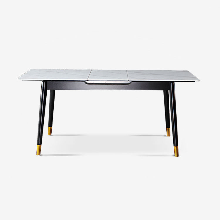 Rectangle Sintered Stone Kitchen Table Home Extendable Dining Table Clearhalo 'Dining Tables & Seating' 'Dining Tables' 'dining_table' 'furn' 'furn_dining_table' 'Furniture' 'Kitchen & Dining Furniture' 6229751