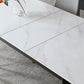 Rectangle Sintered Stone Kitchen Table Home Extendable Dining Table Clearhalo 'Dining Tables & Seating' 'Dining Tables' 'dining_table' 'furn' 'furn_dining_table' 'Furniture' 'Kitchen & Dining Furniture' 6229753