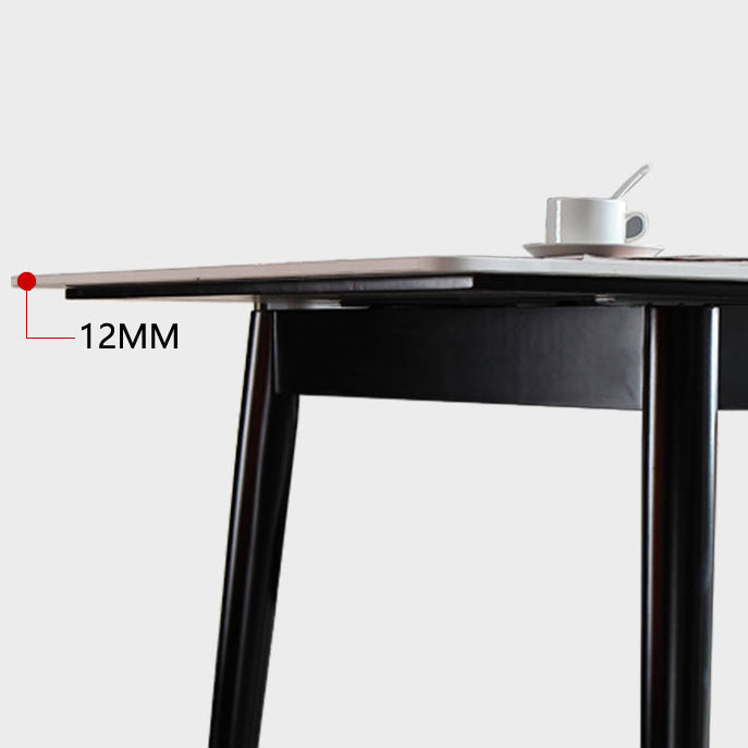 Rectangle Sintered Stone Kitchen Table Home Extendable Dining Table Clearhalo 'Dining Tables & Seating' 'Dining Tables' 'dining_table' 'furn' 'furn_dining_table' 'Furniture' 'Kitchen & Dining Furniture' 6229754