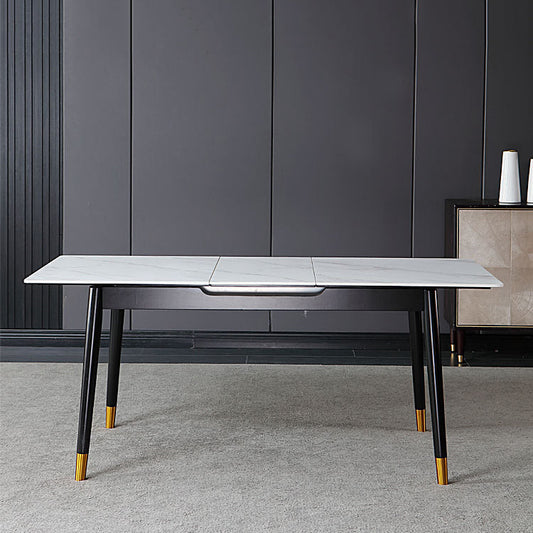 Rectangle Sintered Stone Kitchen Table Home Extendable Dining Table