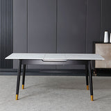 Rectangle Sintered Stone Kitchen Table Home Extendable Dining Table Clearhalo 'Dining Tables & Seating' 'Dining Tables' 'dining_table' 'furn' 'furn_dining_table' 'Furniture' 'Kitchen & Dining Furniture' 6229756
